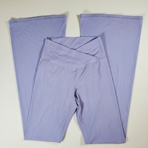 Sunzel Women’s Crossover Flare Leggings Small Lavender 35" Inseam Buttery Soft